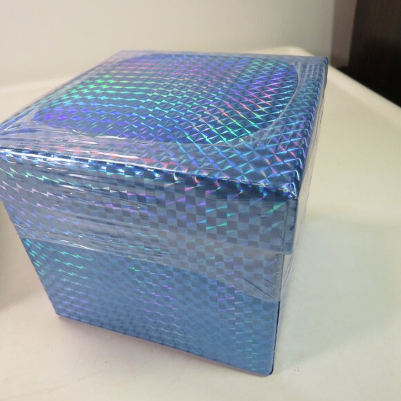Metallic Silver Striped Gift Box Bow & (2) other Gift Boxes Holographic & white - Picture 11 of 14